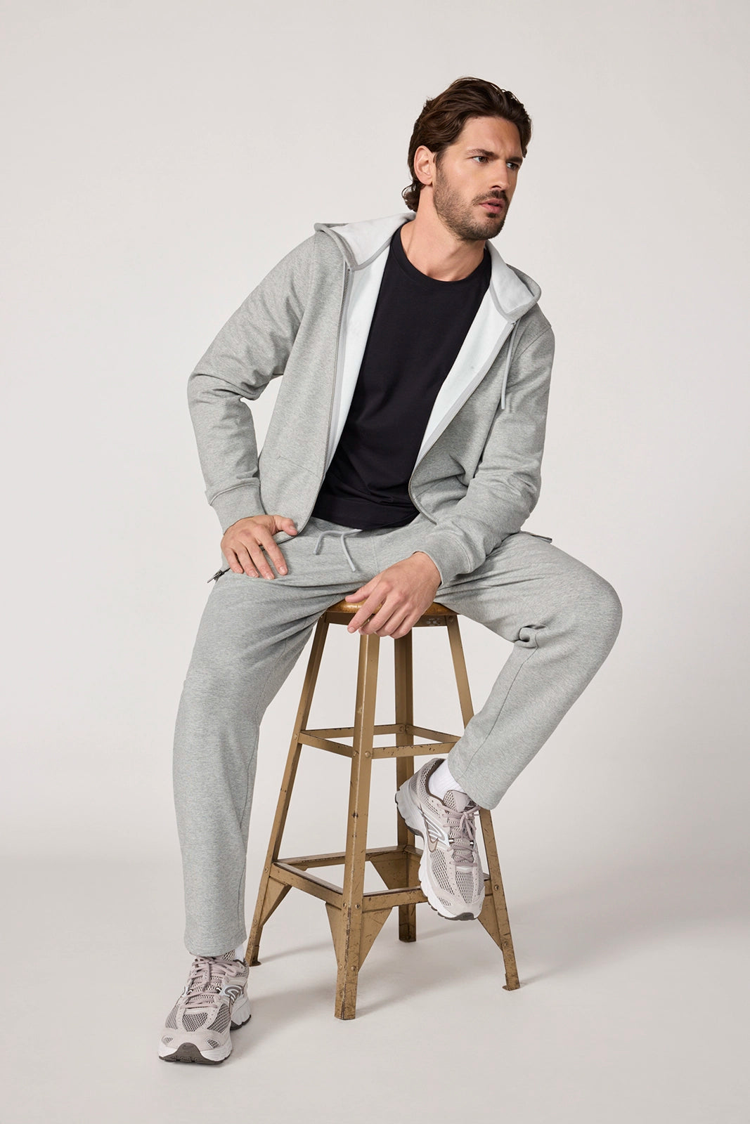 Ultrasoft Fleece Full Zip Hoodie - Htr Concrete