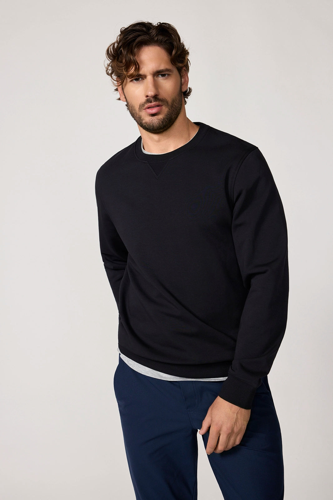 Ultrasoft Fleece Crew Neck - Black