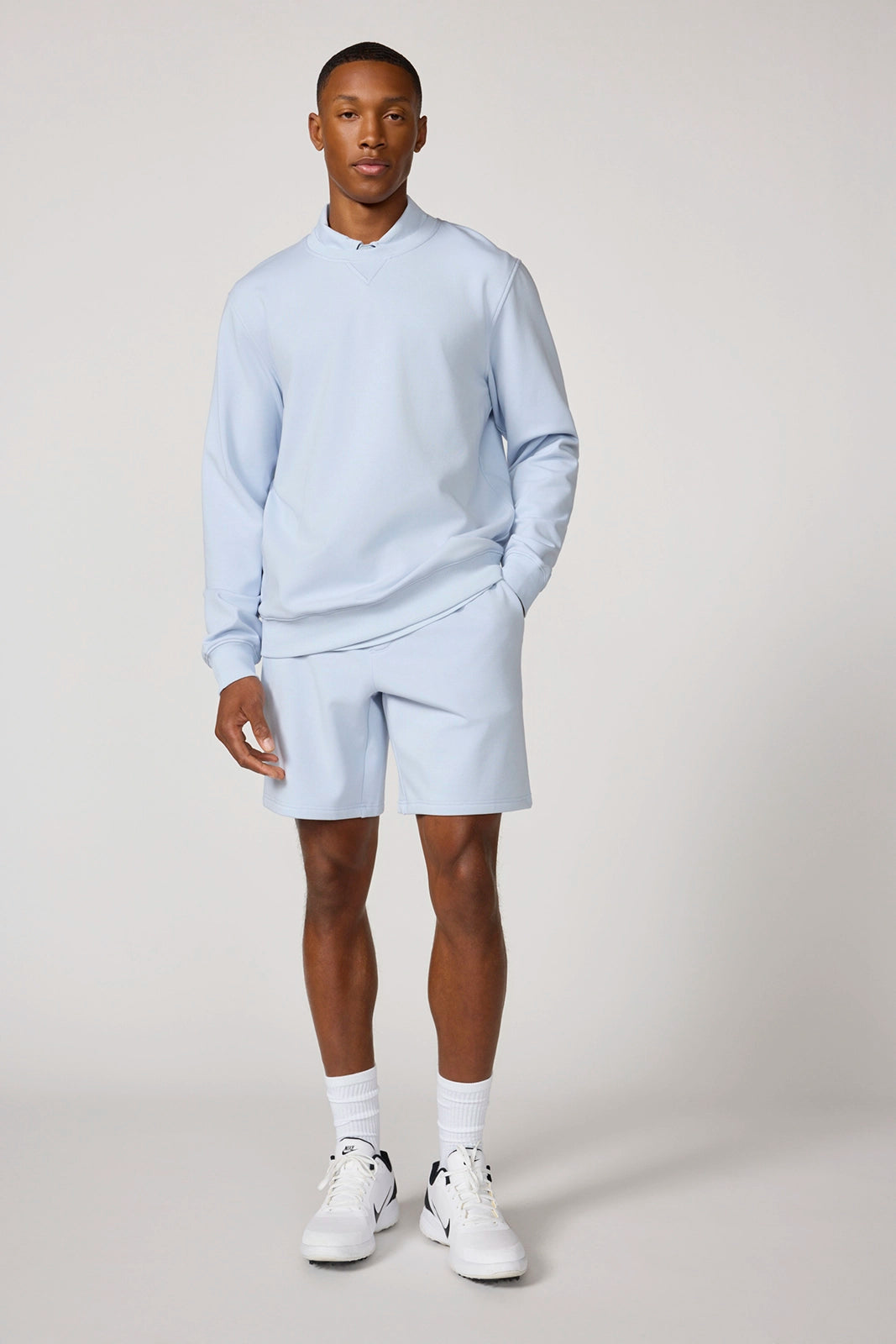 Ultra Soft Fleece Crew Neck - Blue Mist