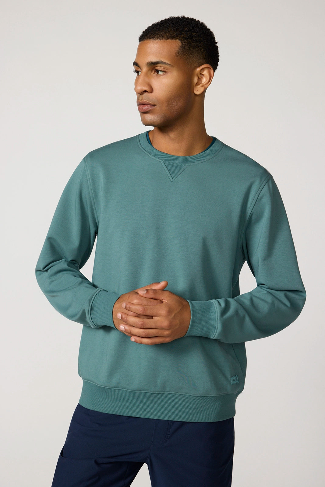 Ultrasoft Fleece Crew Neck - Silver Pine