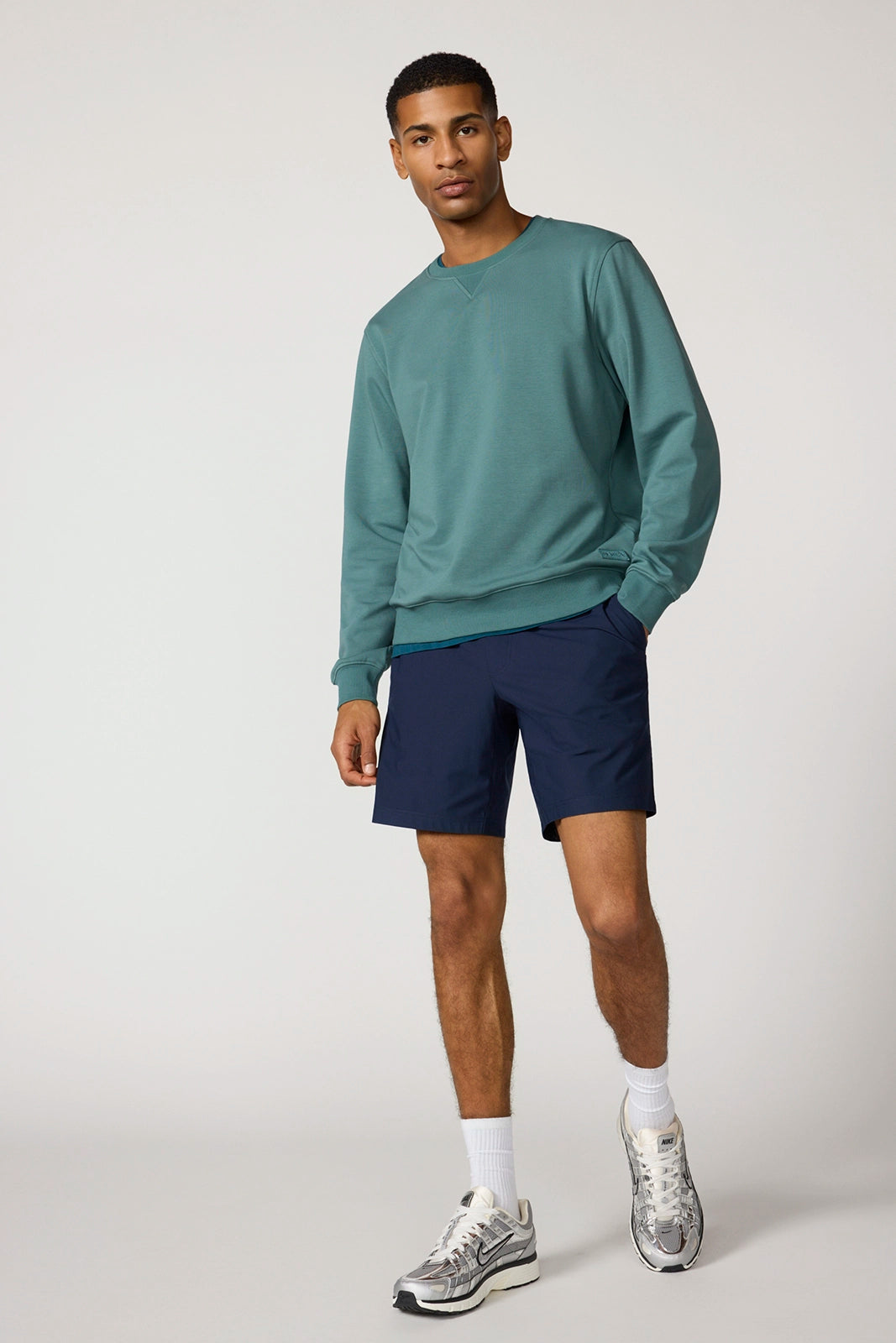 Ultrasoft Fleece Crew Neck - Silver Pine
