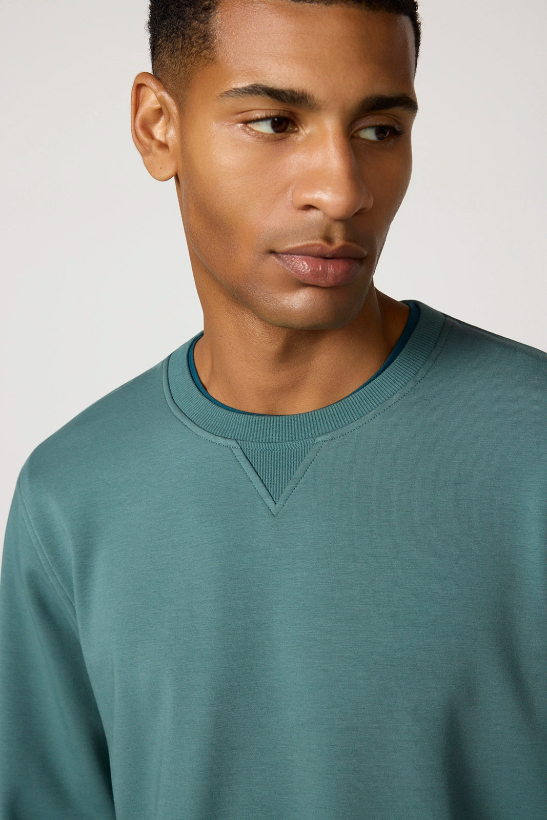 Ultrasoft Fleece Crew Neck - Silver Pine