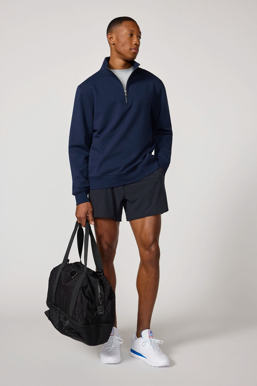 Ultra Soft Fleece Half Zip - Navy Blazer