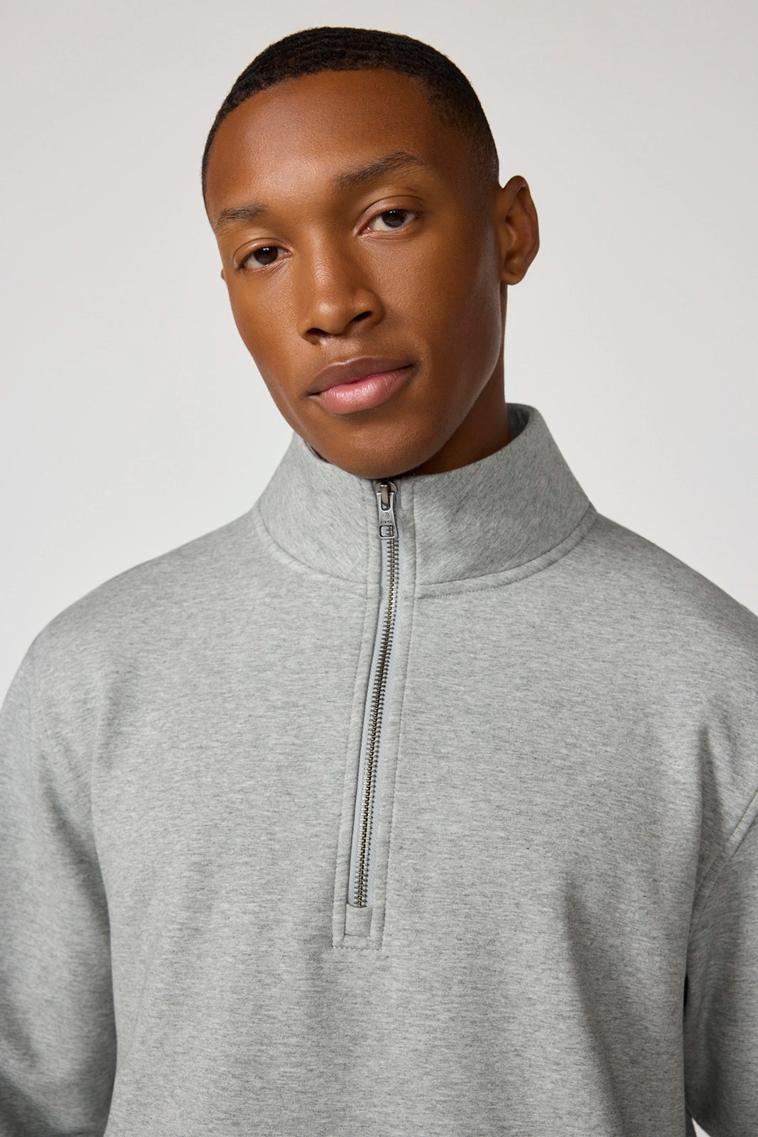 Ultrasoft Fleece Quarter Zip - Htr Concrete