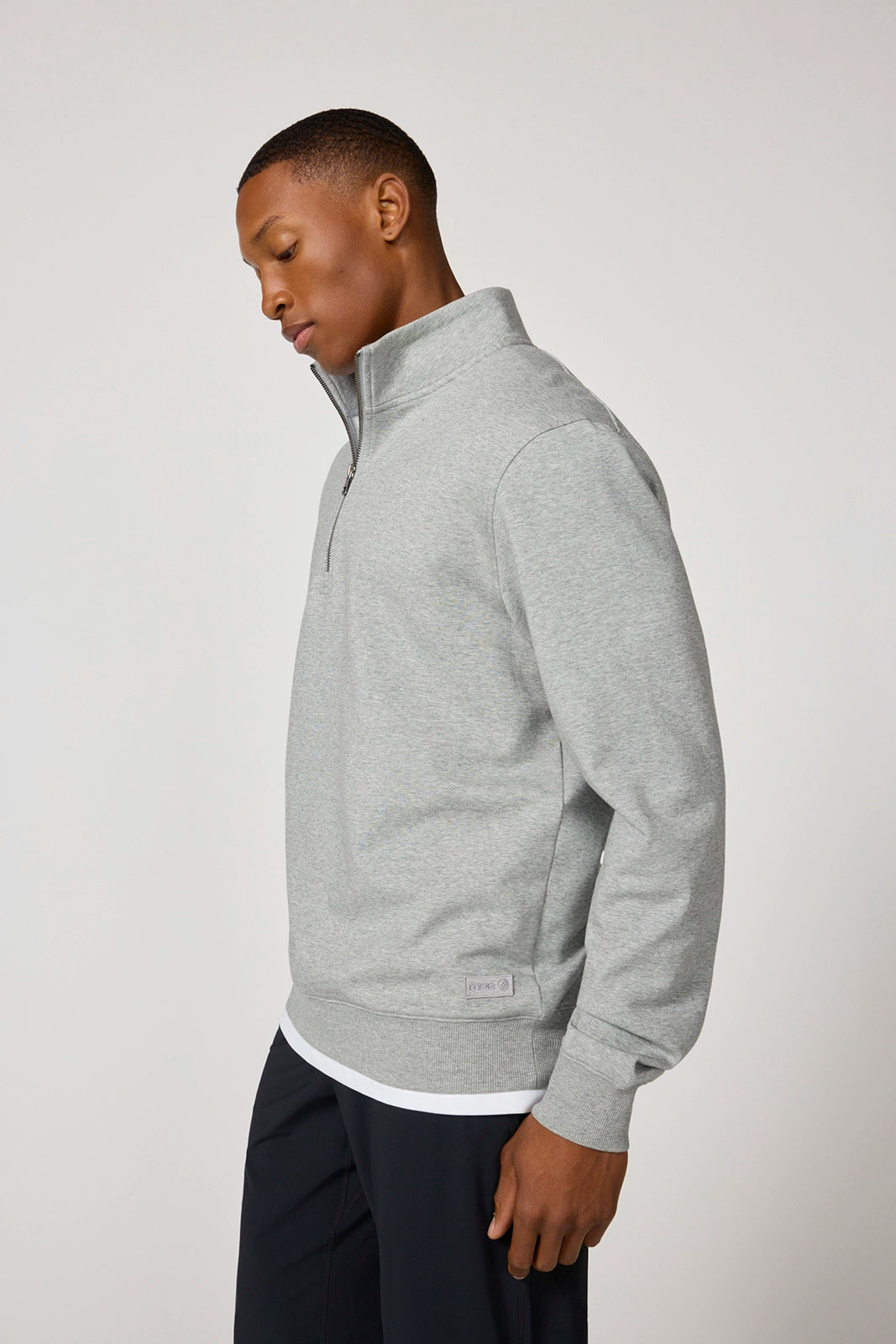 Ultrasoft Fleece Quarter Zip - Htr Concrete