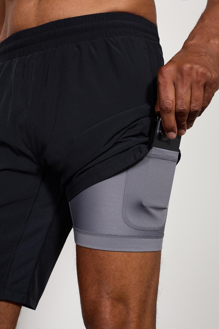 Stride Recycled Polyester Short with Liner 9"