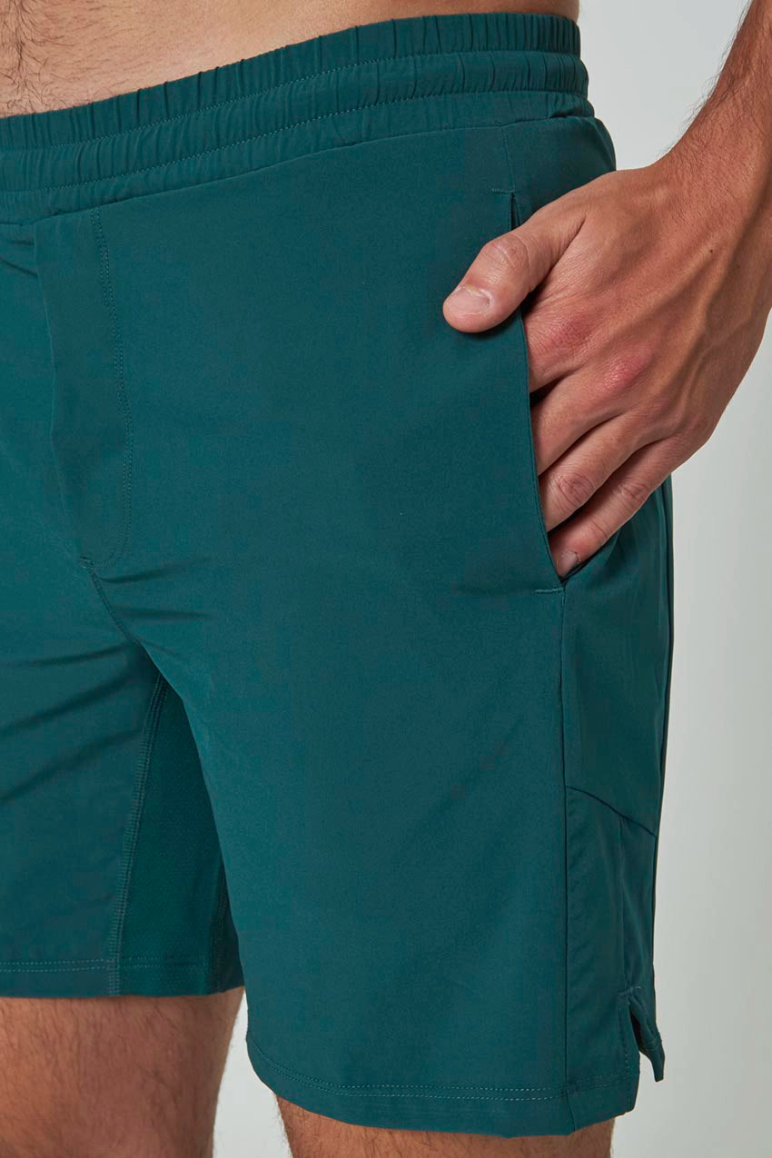 Stride Short with Liner - 7" - Rain Forest