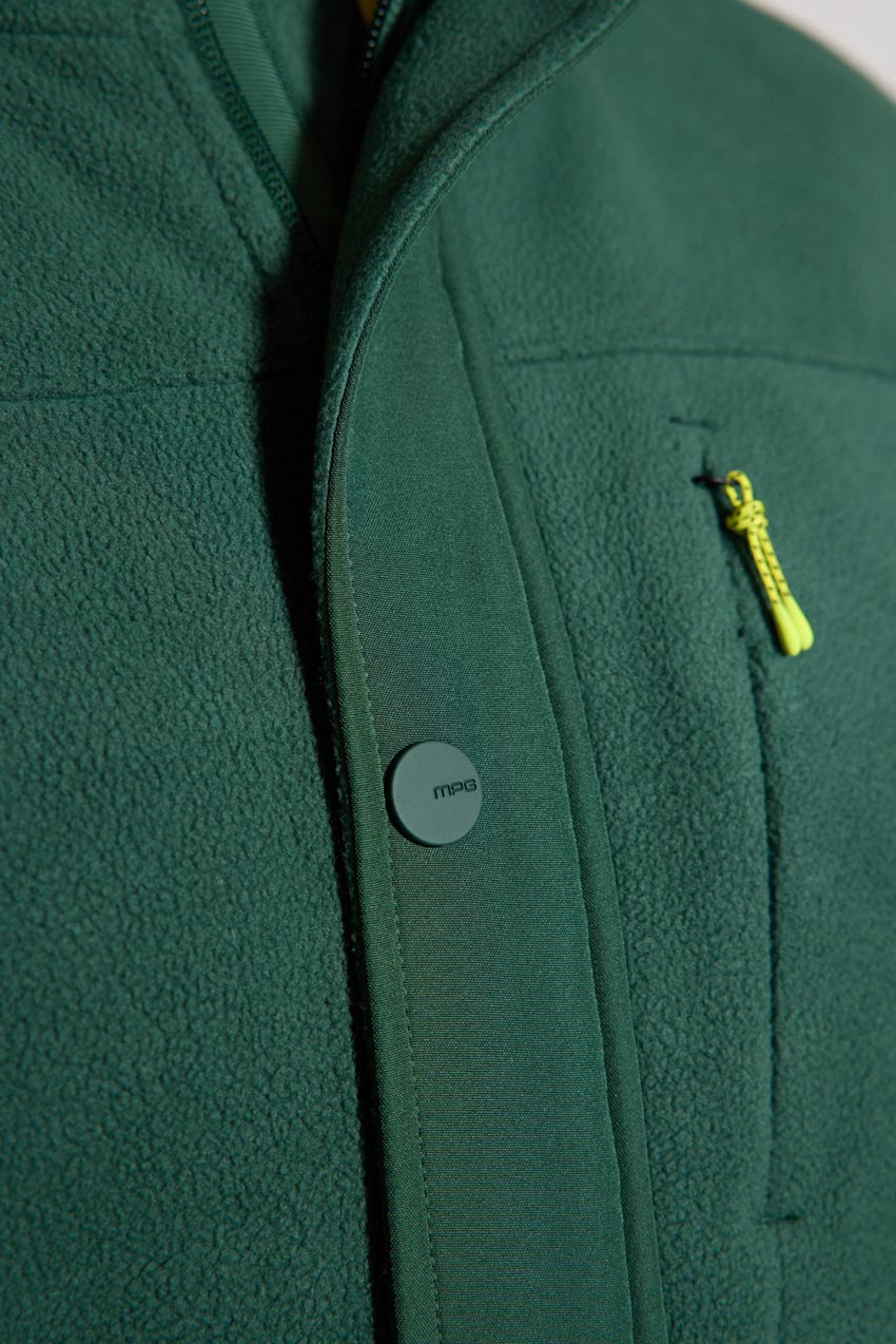 Encore Mixed-Media Fleece Jacket with Chest Pocket