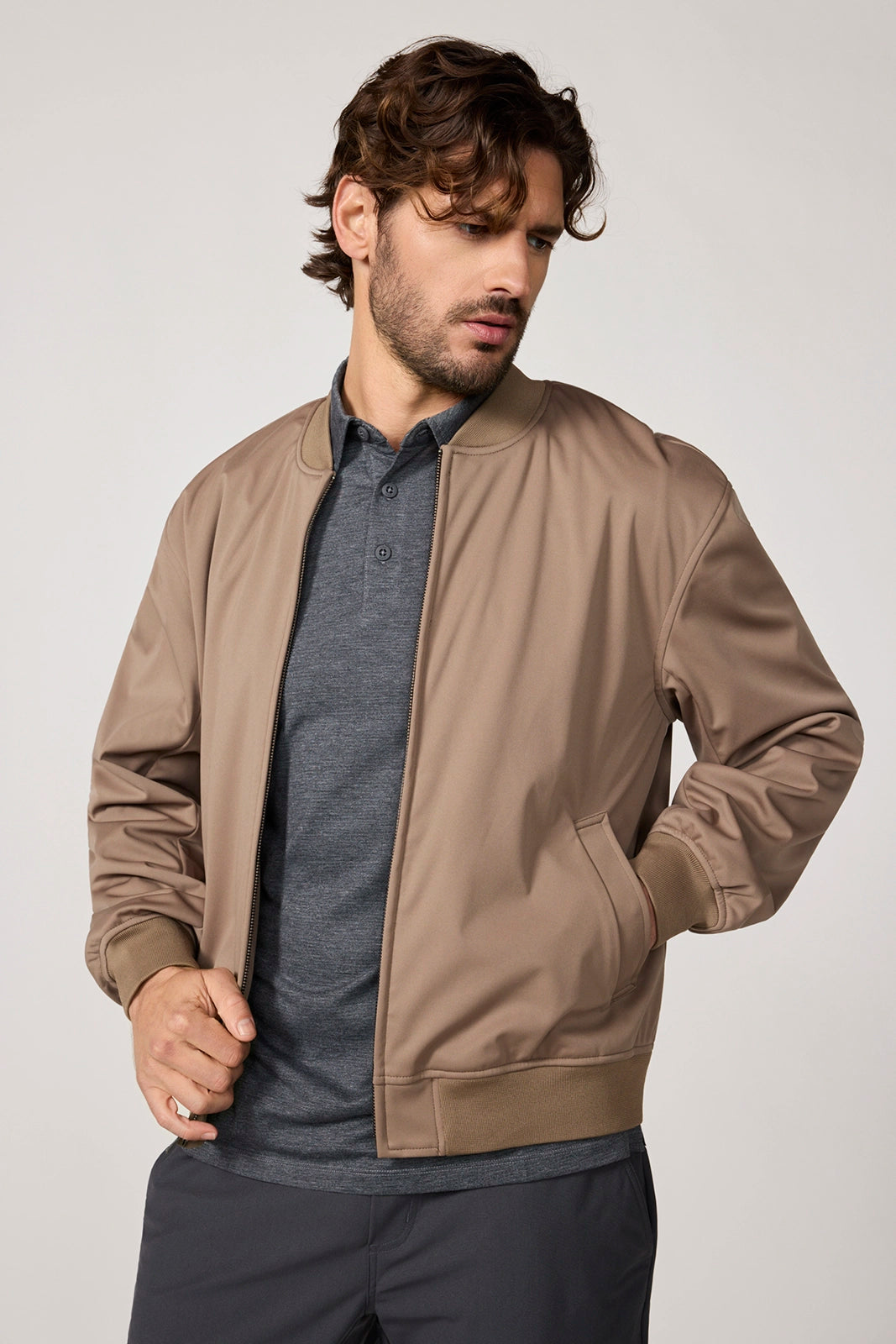 Men's Bomber Jacket - Caribou