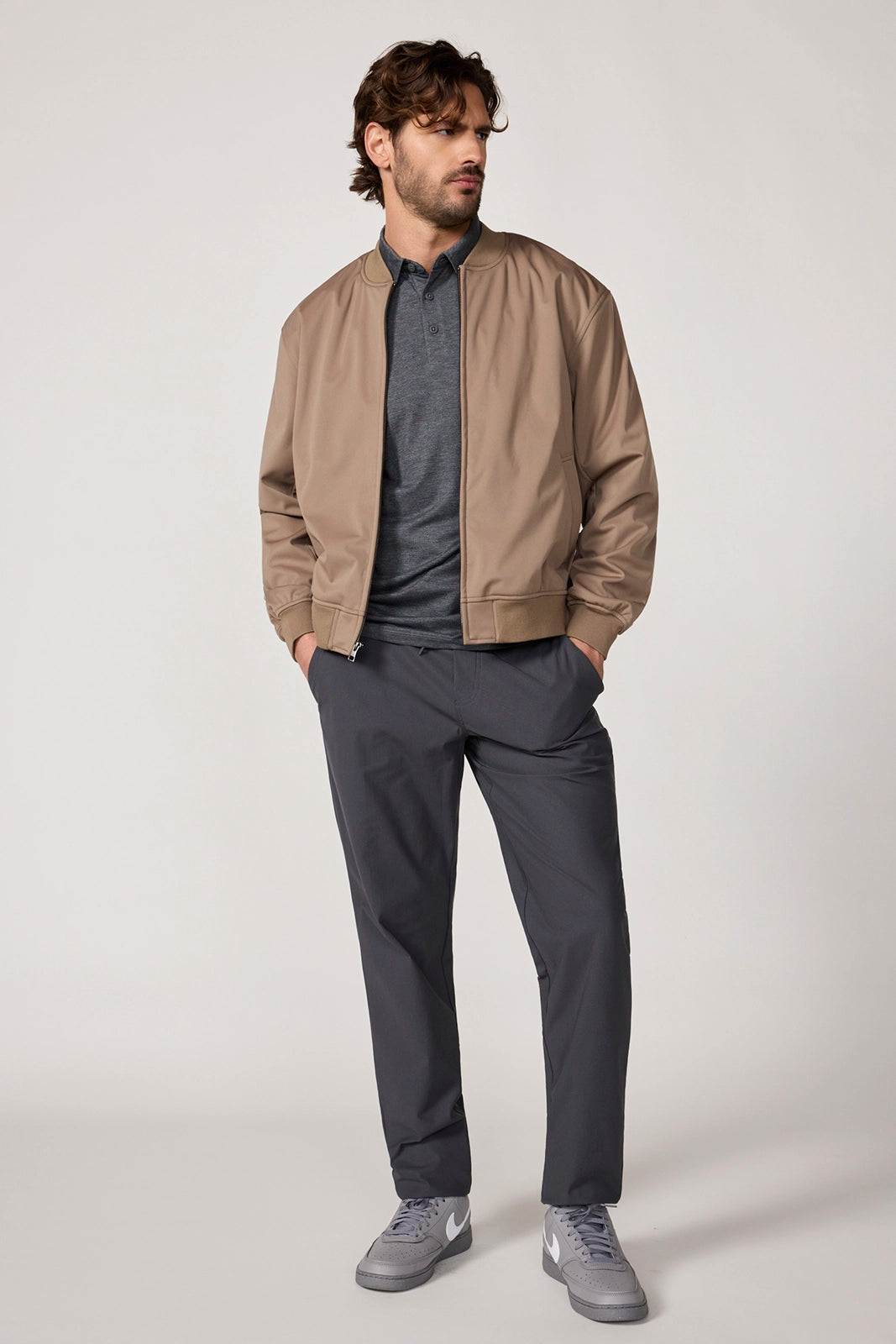 Men's Bomber Jacket - Caribou