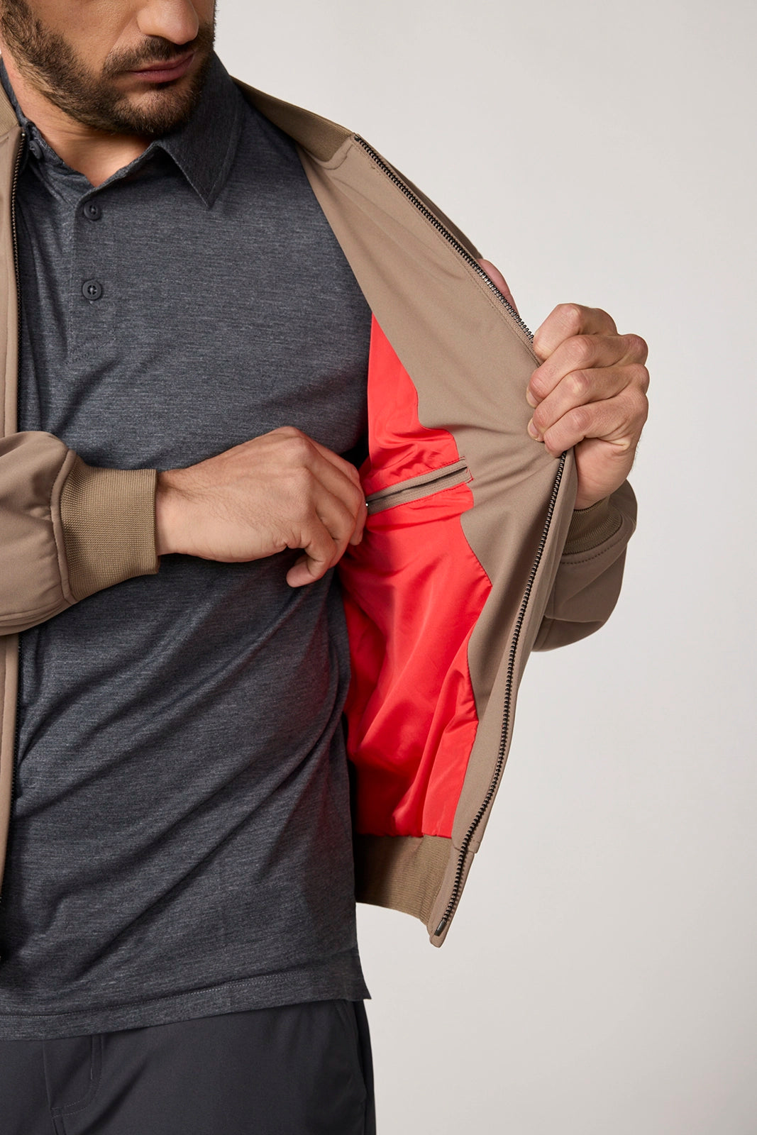 Men's Bomber Jacket - Caribou