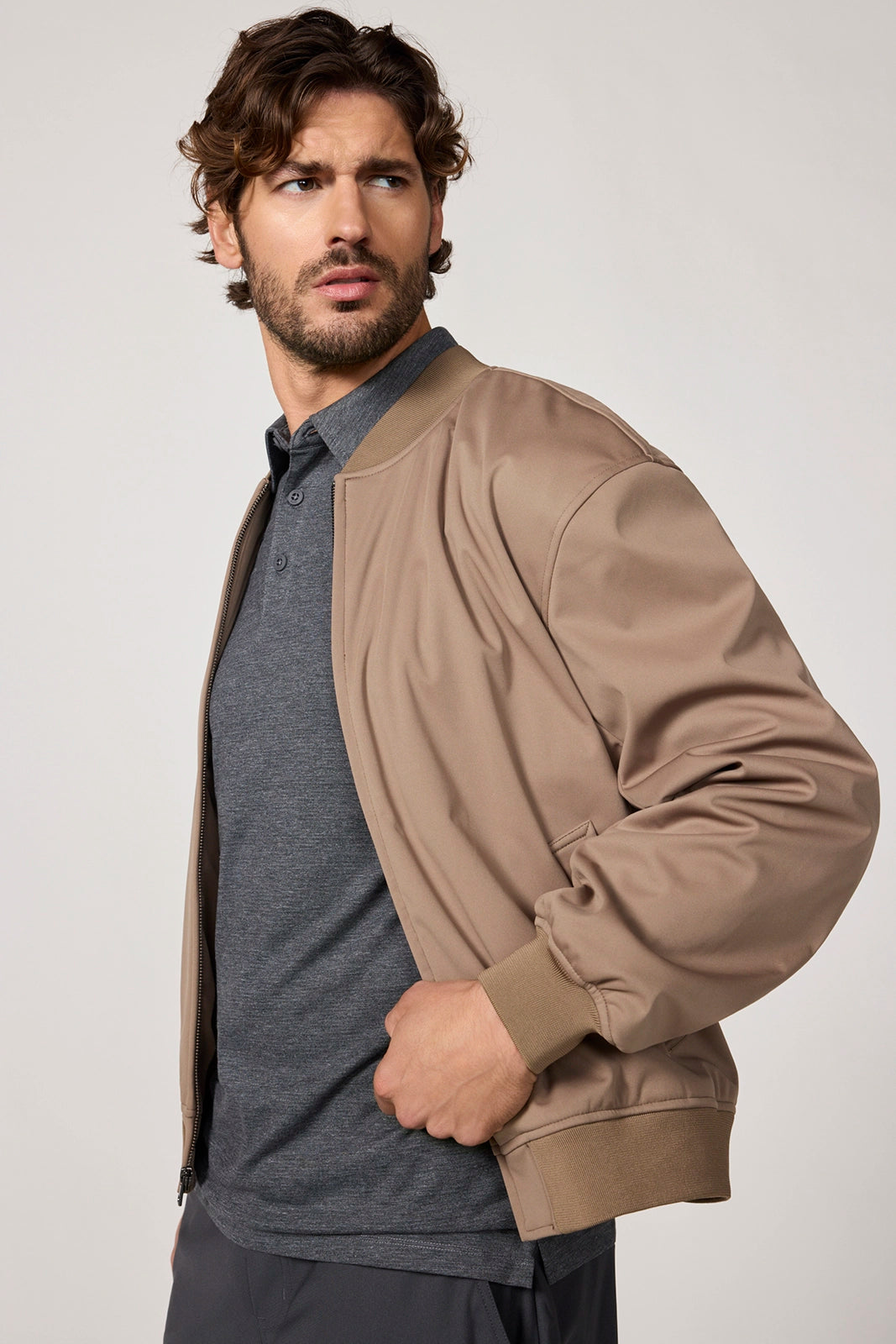 Men's Bomber Jacket - Caribou