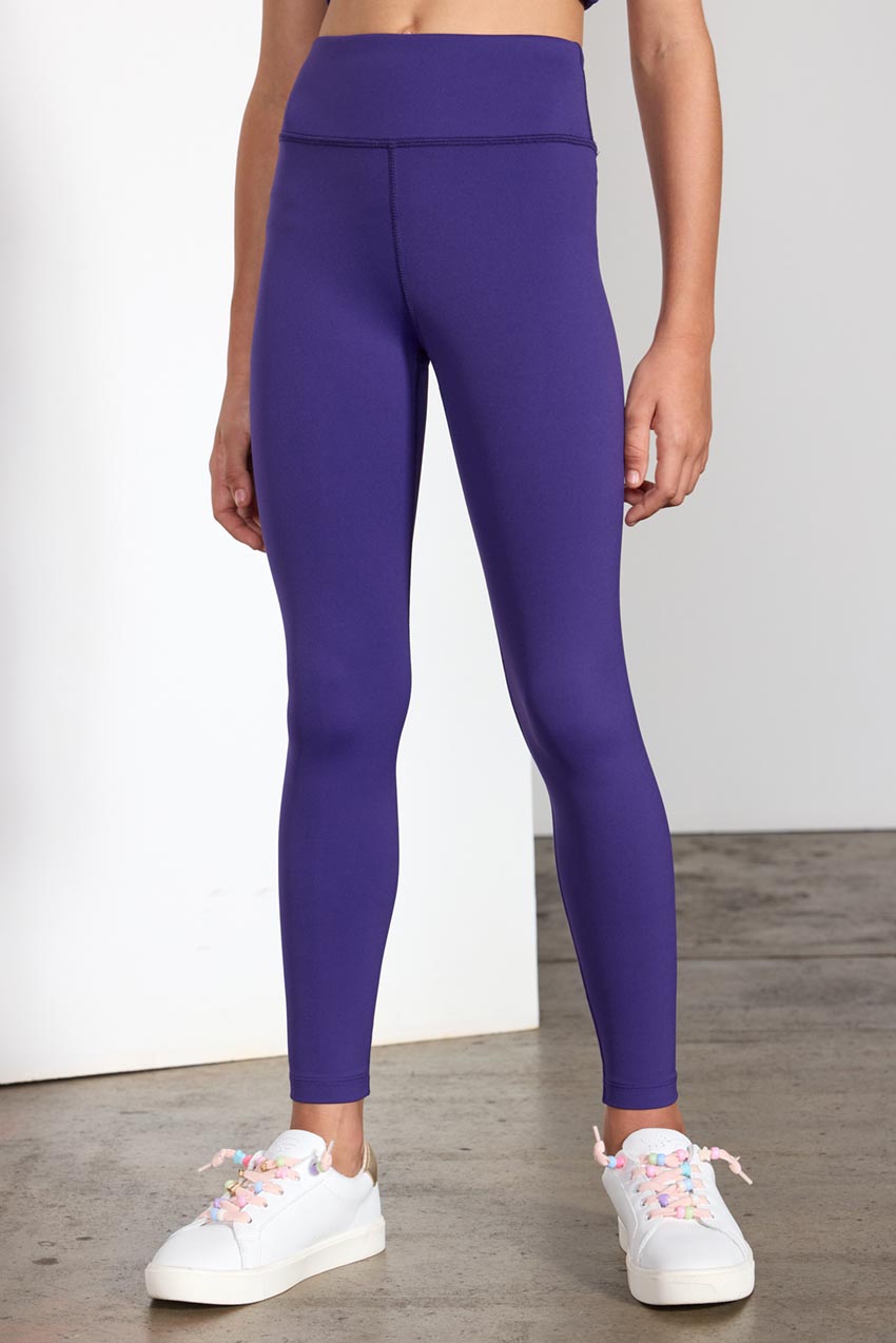 Athletic Works Purple Stretchy HiRise Zip Pcket Yoga Pants S