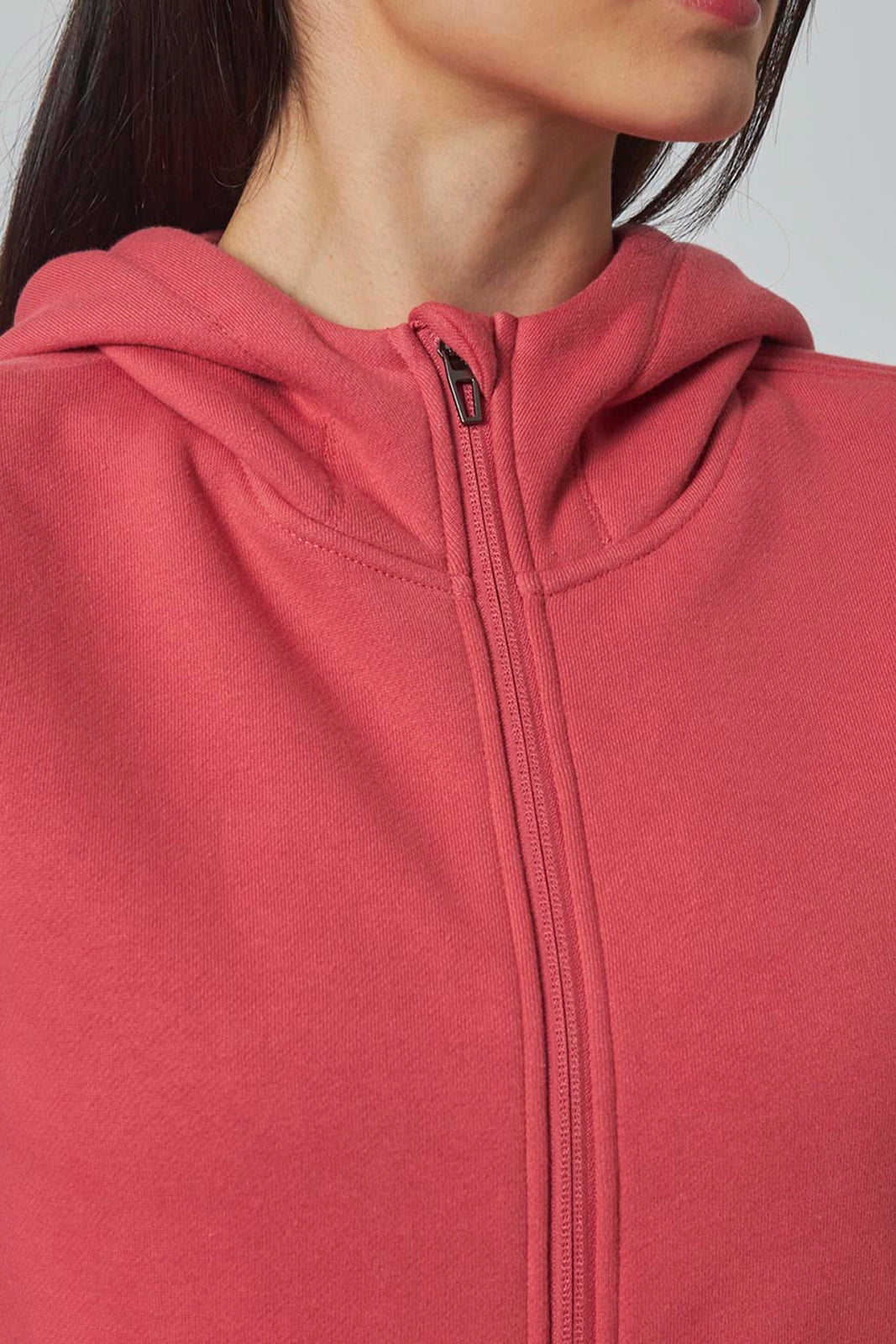 Luxefleece Zip-Up Hoodie - Mineral Red