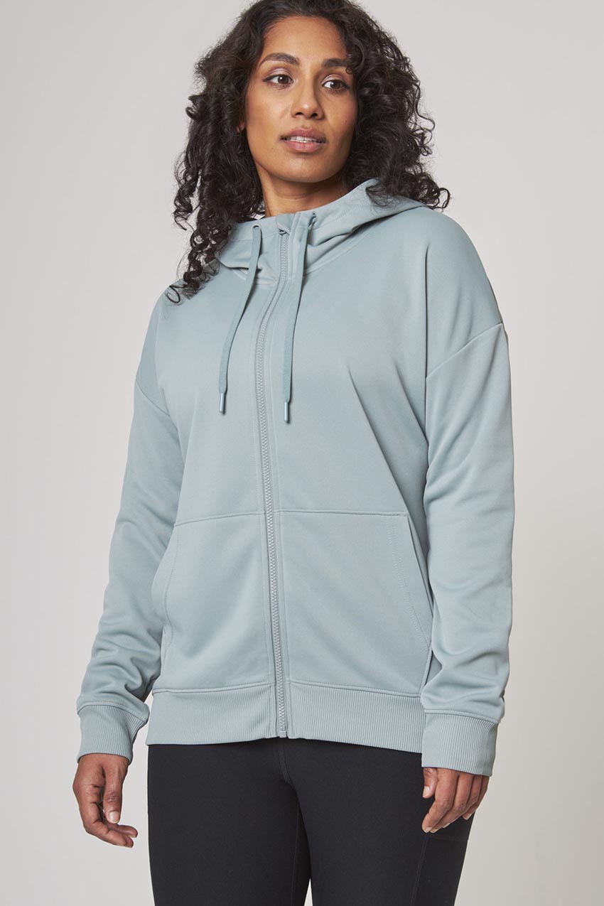 Mondetta Women's Recycled Performance Hoodie (X-Small, Black) at   Women's Clothing store