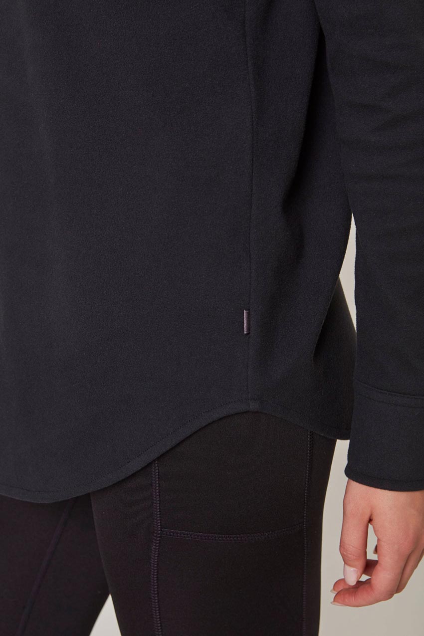 Women’s Knit Oversized Button-Up Shirt