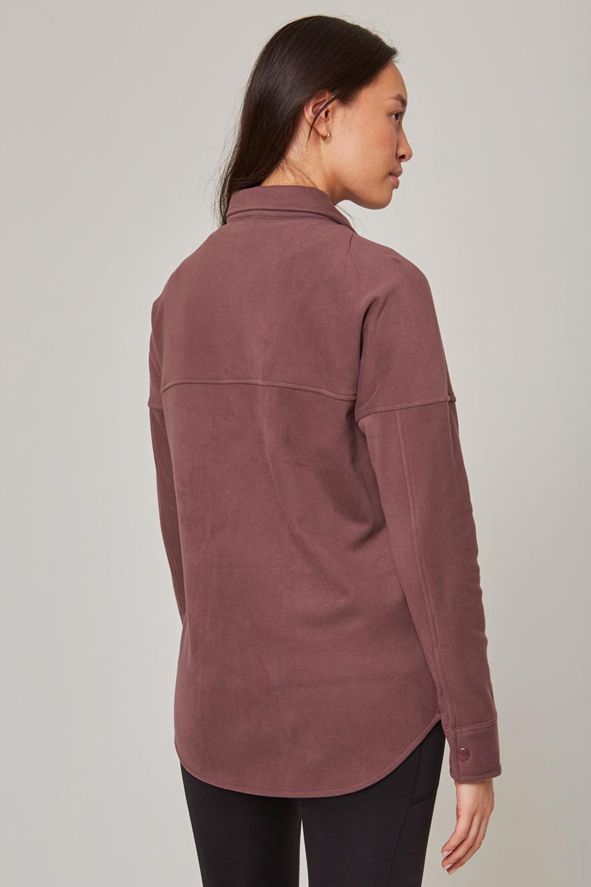 Women’s Knit Oversized Button-Up Shirt