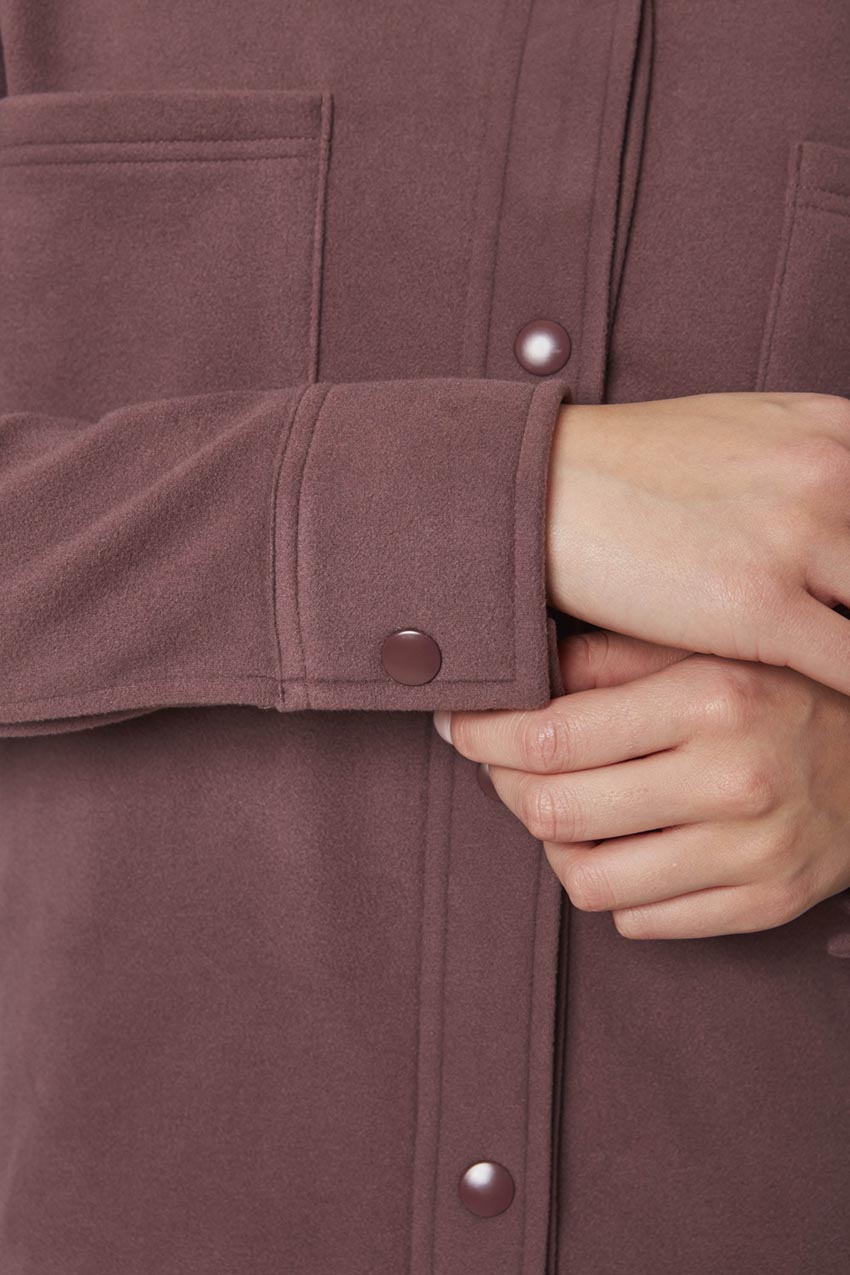 Women’s Knit Oversized Button-Up Shirt