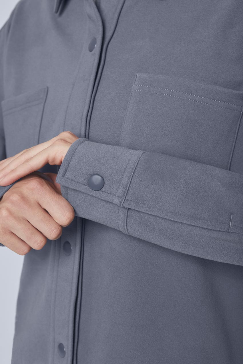 Women’s Knit Oversized Button-Up Shirt