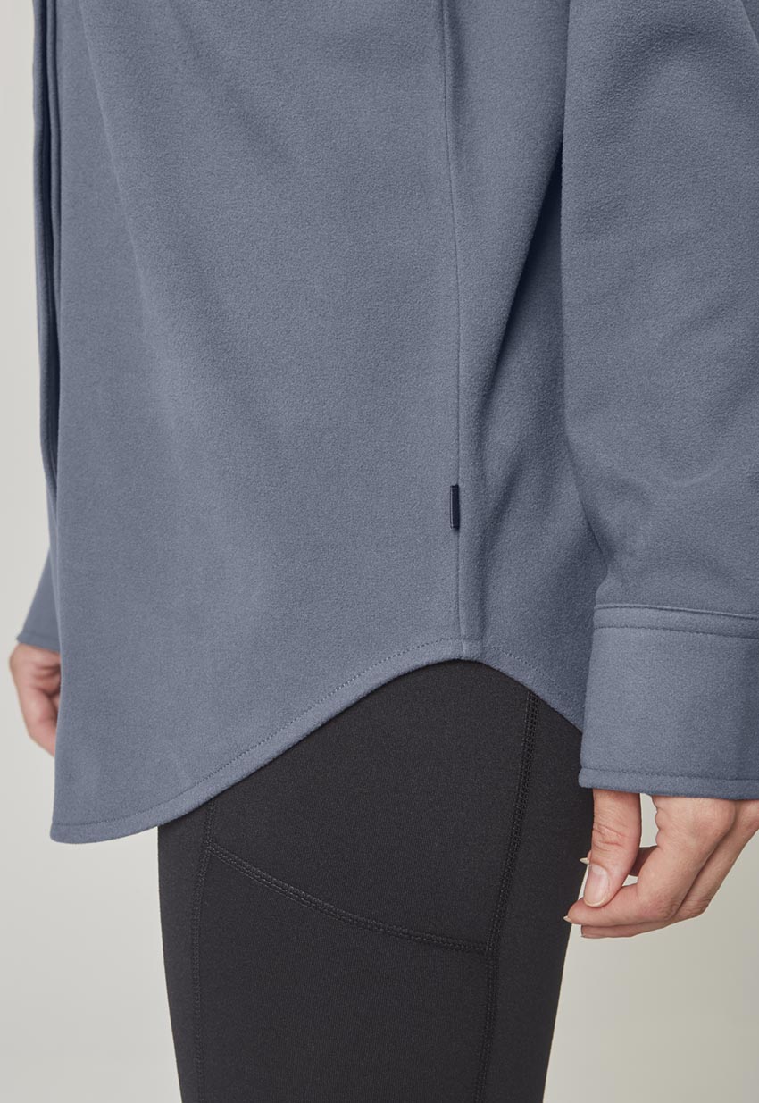 Women’s Knit Oversized Button-Up Shirt