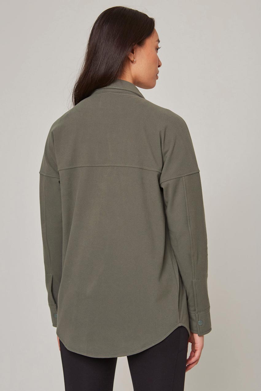 Women’s Knit Oversized Button-Up Shirt
