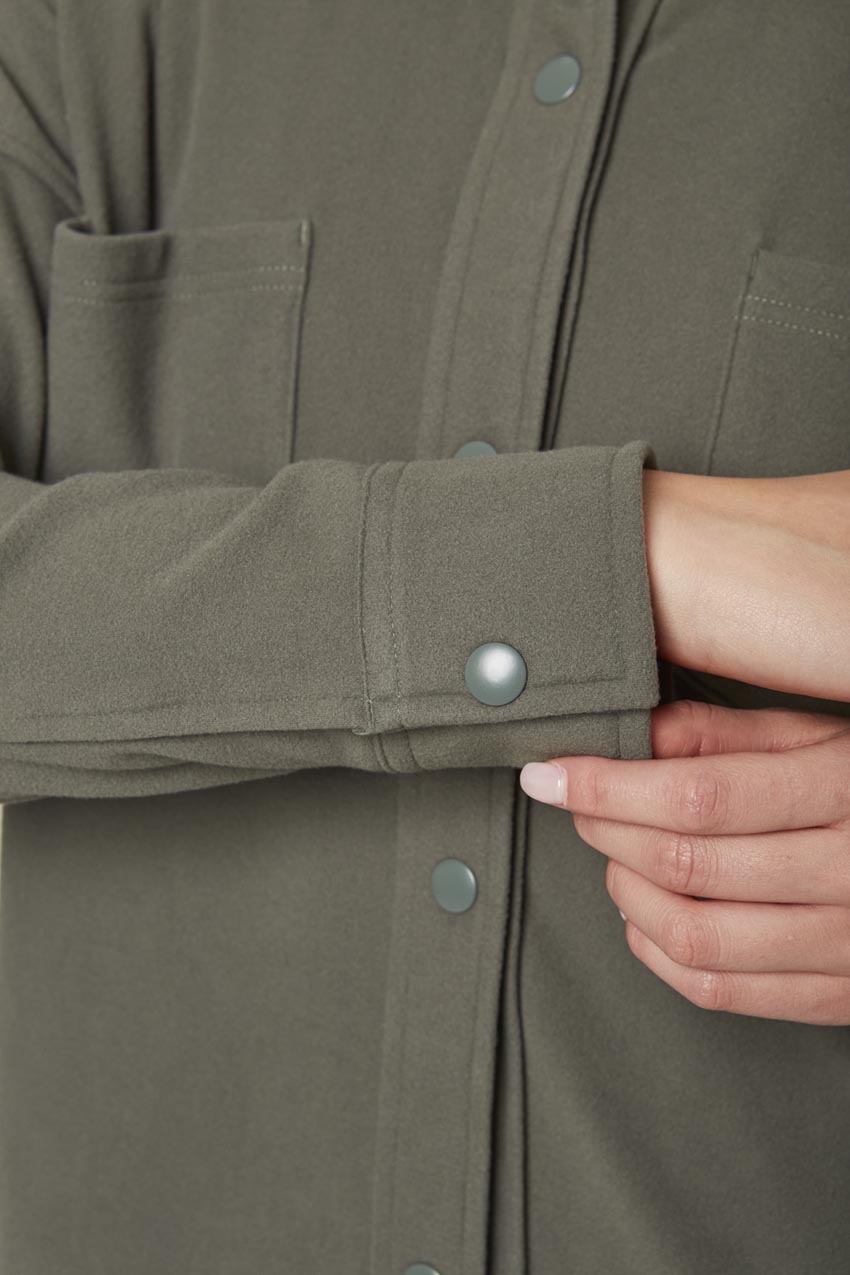 Women’s Knit Oversized Button-Up Shirt