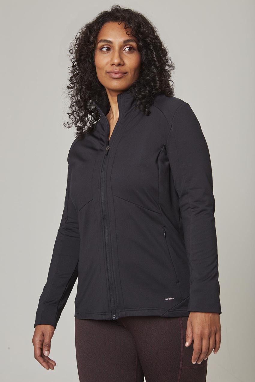 Mondetta Women's Brushed Back Cold Gear Jacket in Black