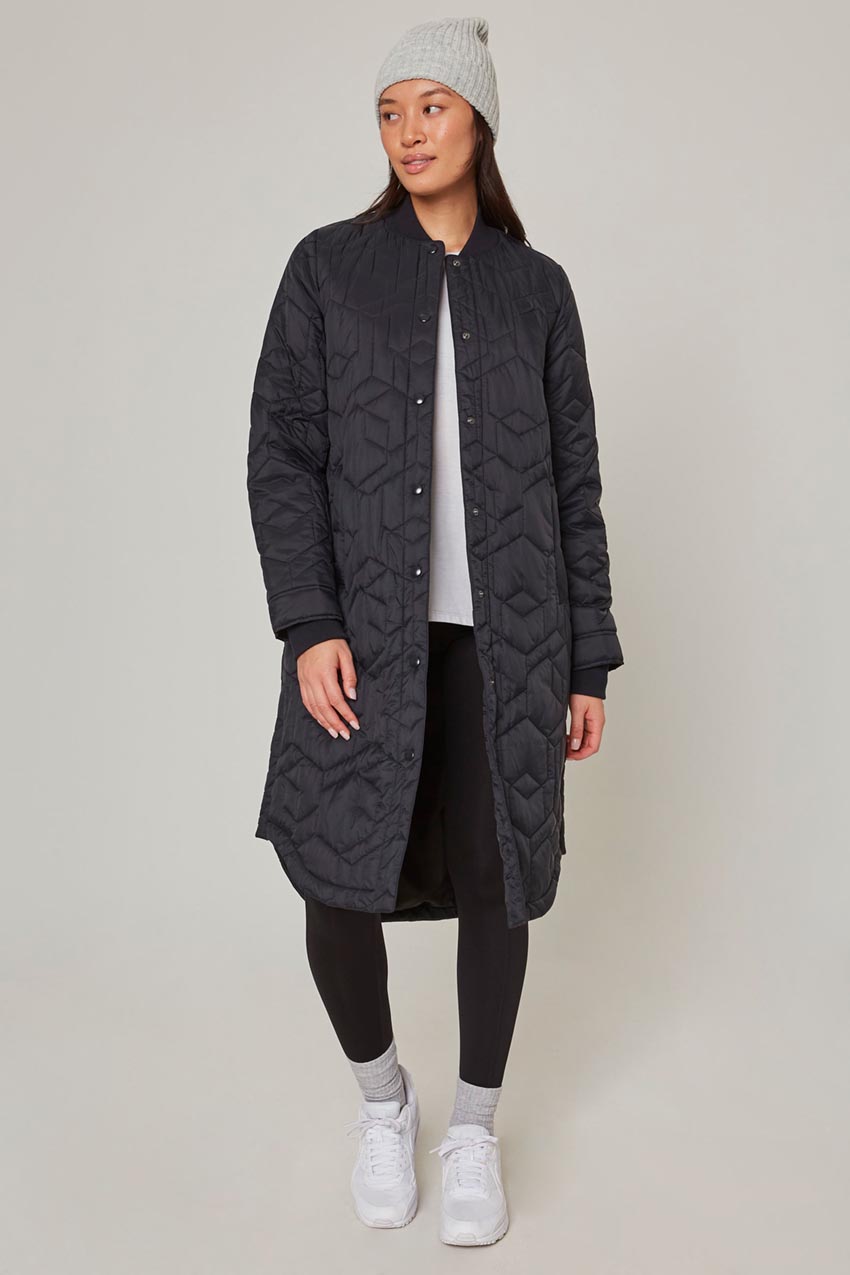 Women’s Longline Quilted Freezer Jacket