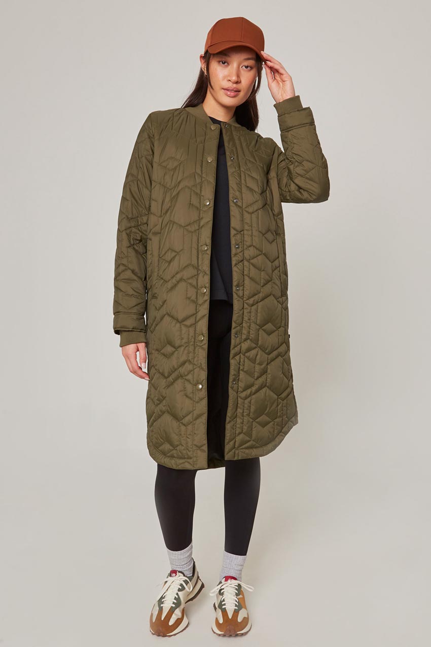 Women’s Longline Quilted Freezer Jacket