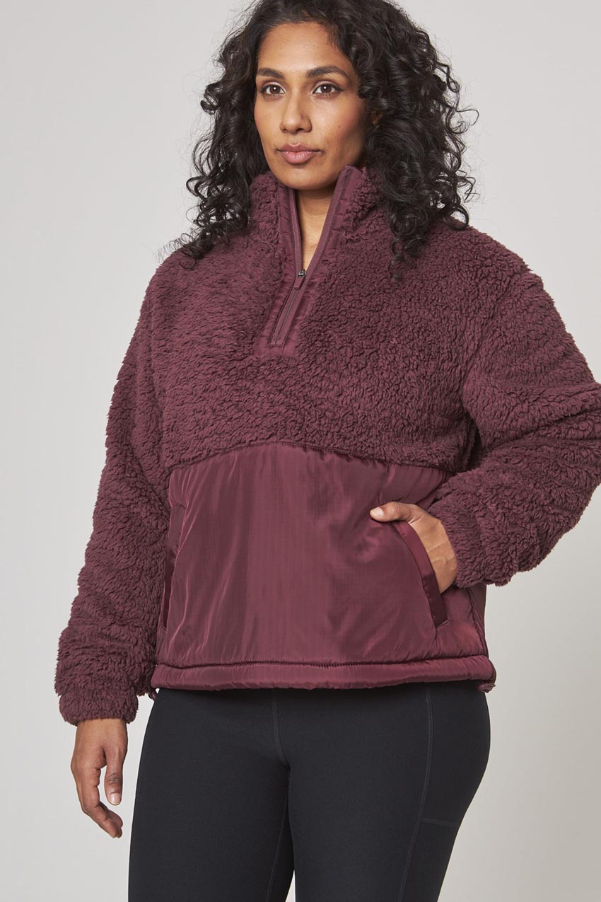 Women's berber store fleece coat