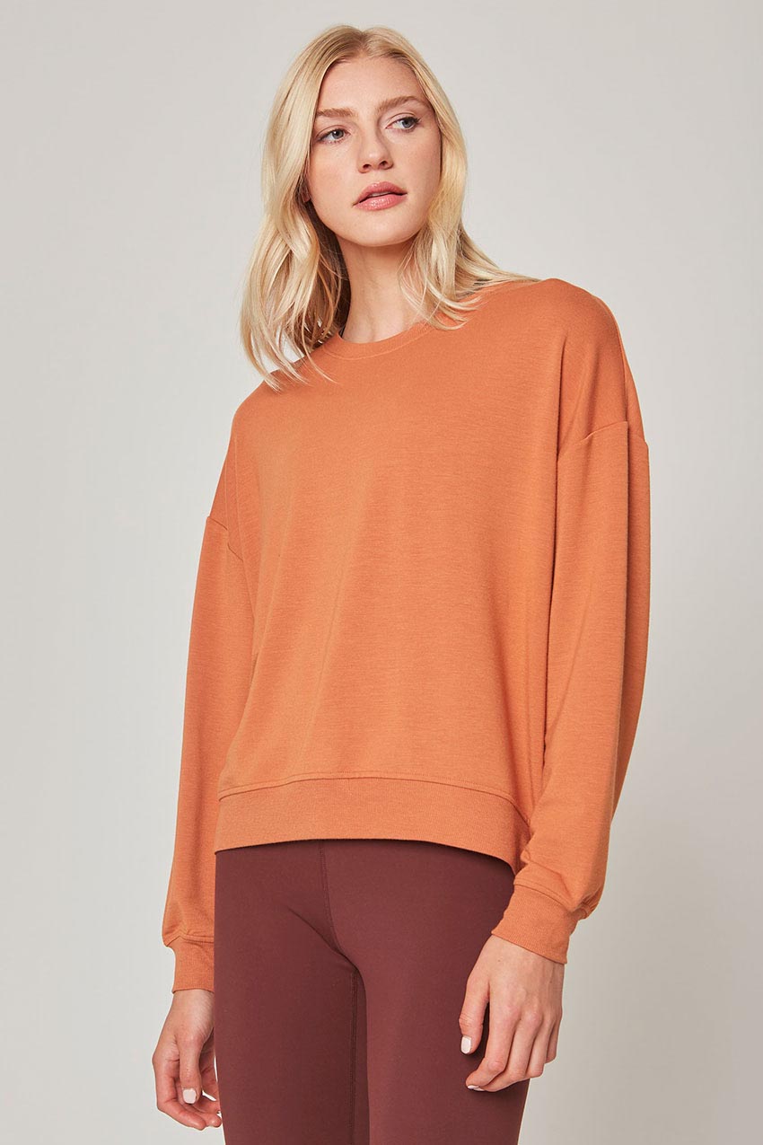 Serene Recycled Polyester TENCEL™ Modal Relaxed Crew Neck - Sale