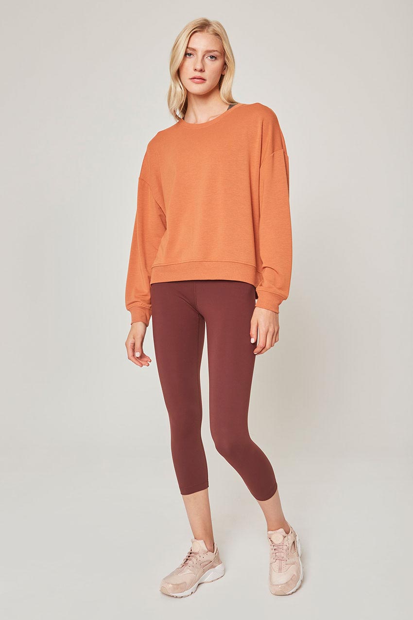 Serene Recycled Polyester TENCEL™ Modal Relaxed Crew Neck - Sale