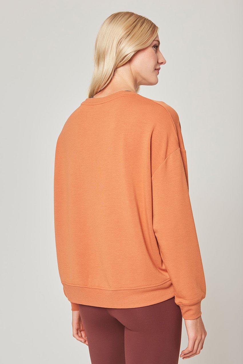 Serene Recycled Polyester TENCEL™ Modal Relaxed Crew Neck - Sale