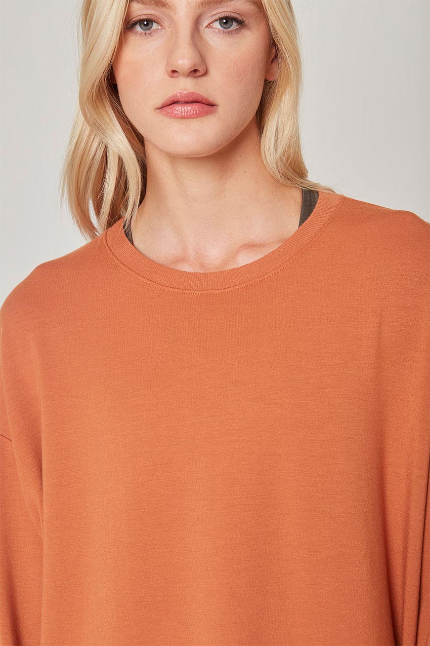 Serene Recycled Polyester TENCEL™ Modal Relaxed Crew Neck - Sale