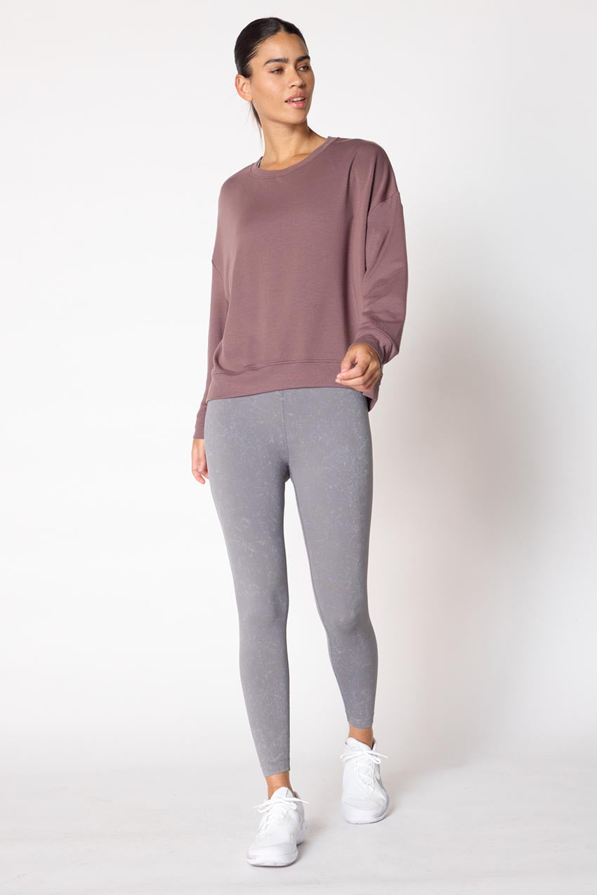 Serene Recycled Polyester TENCEL™ Modal Relaxed Crew Neck - Sale