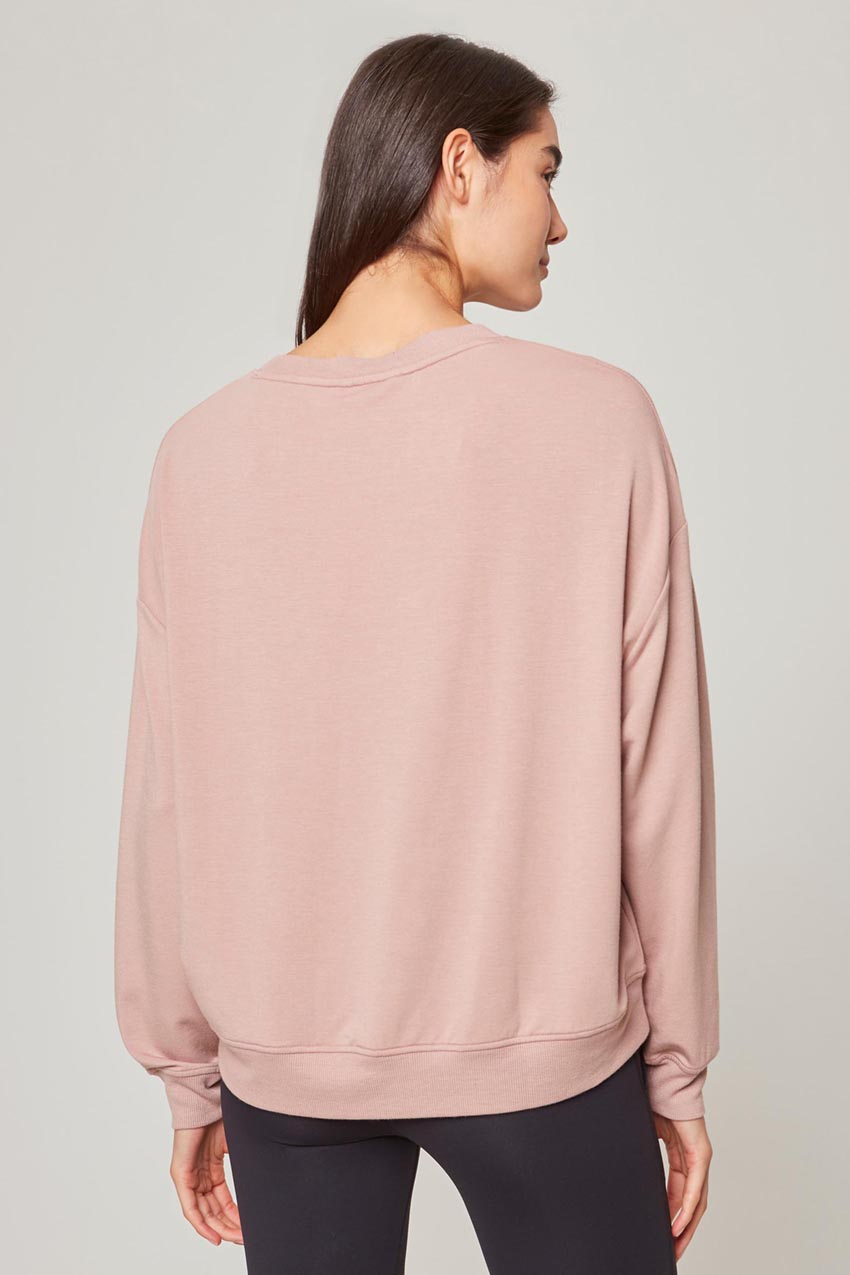 Serene Recycled Polyester TENCEL™ Modal Relaxed Crew Neck - Sale