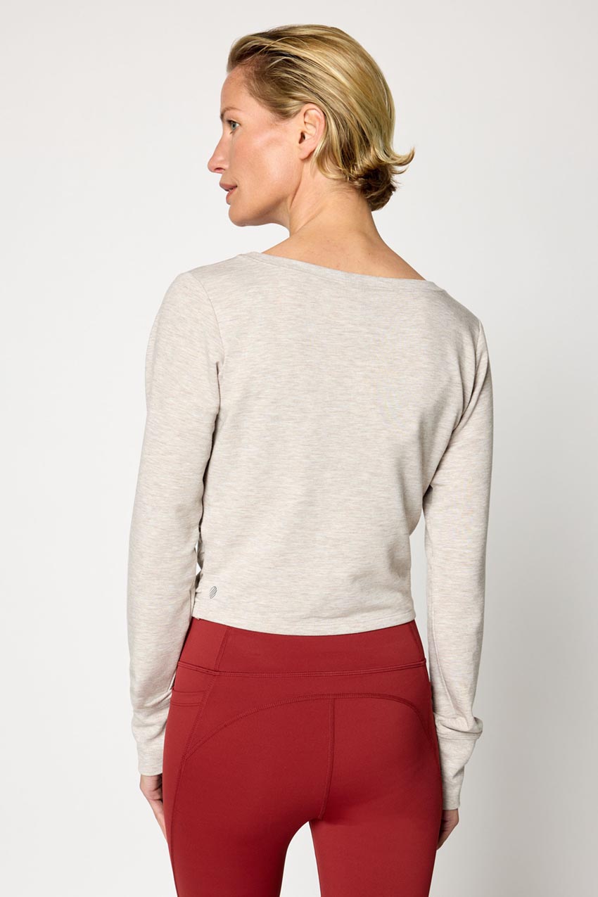 Serene Recycled Polyester Front Wrap Long Sleeve Top