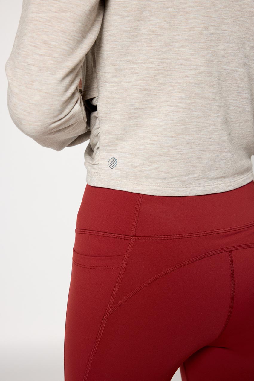 Serene Recycled Polyester Front Wrap Long Sleeve Top