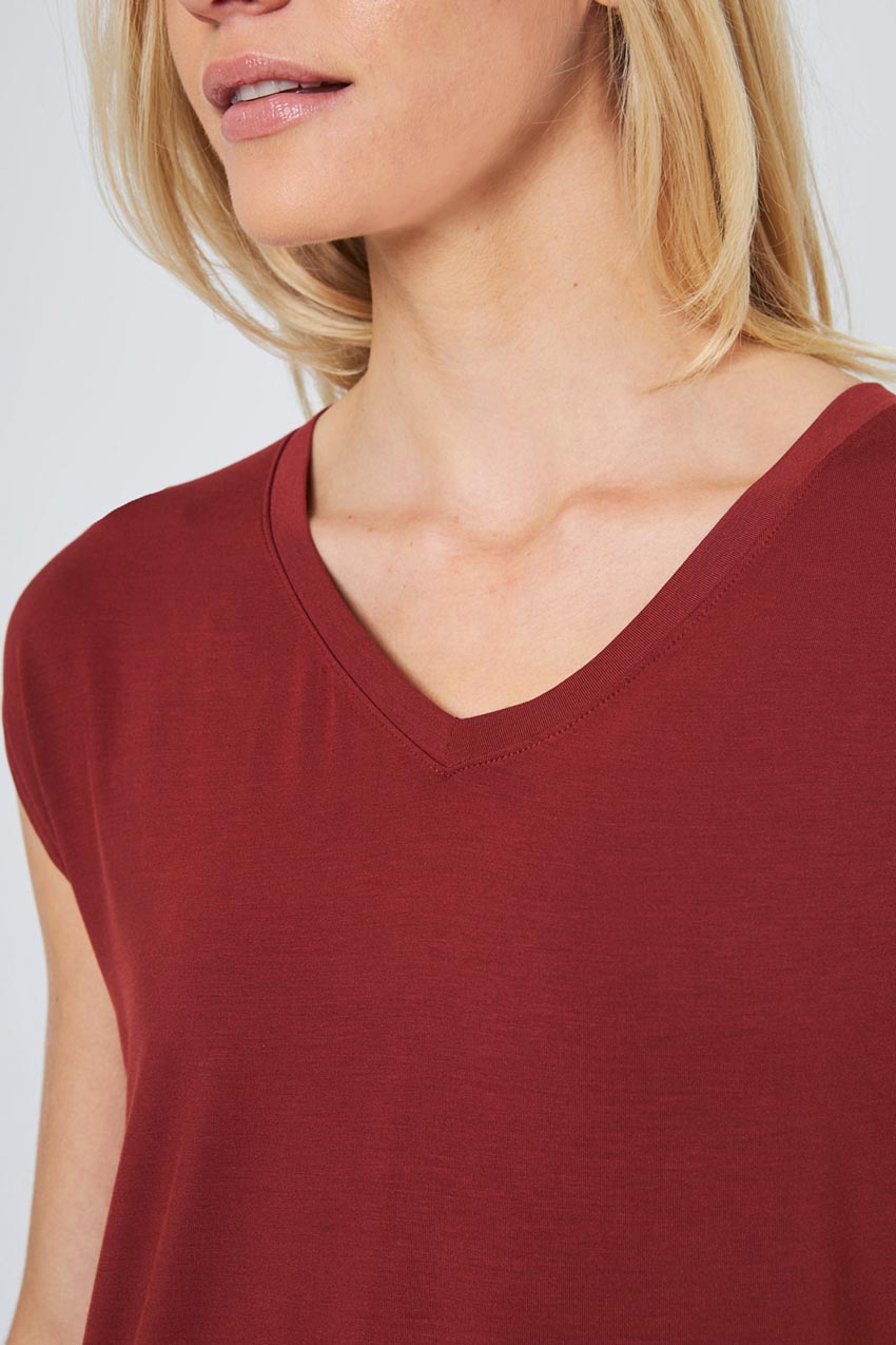 Breeze Tencel™ Modal V-Neck Relaxed T-Shirt