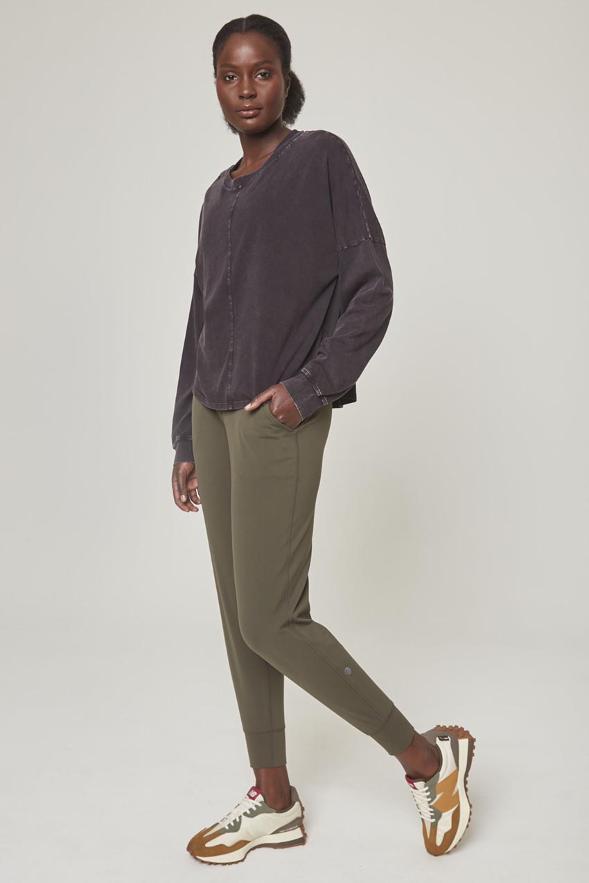 Calm Oversized Boxy Long Sleeve Top - Sale
