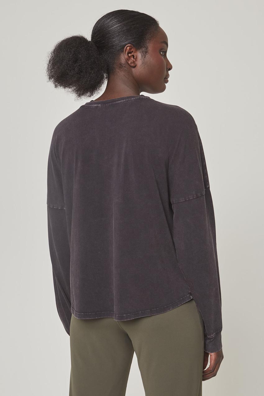Calm Oversized Boxy Long Sleeve Top - Sale