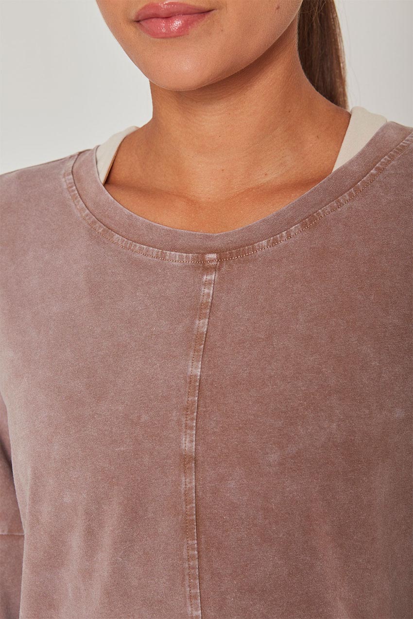 Calm Oversized Boxy Long Sleeve Top - Sale