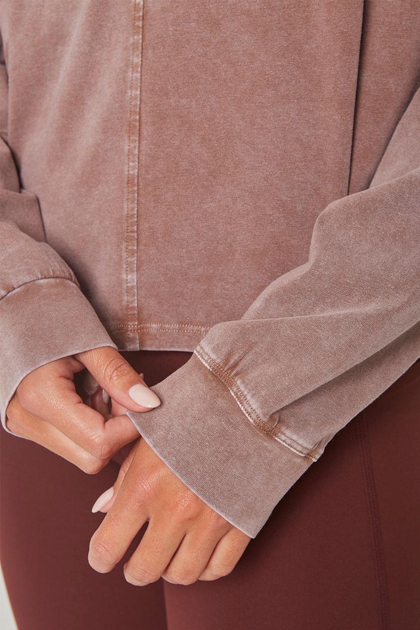 Calm Oversized Boxy Long Sleeve Top - Sale