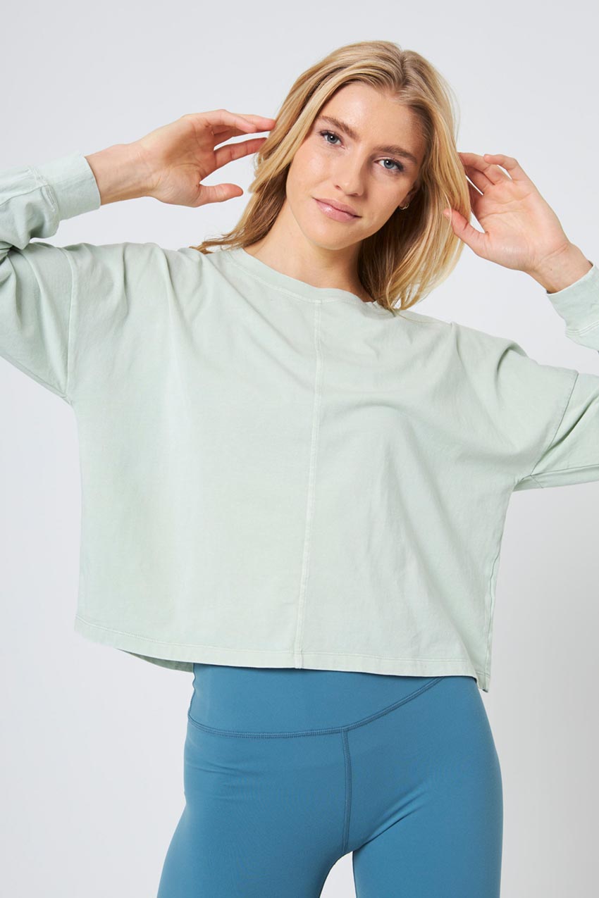 Calm Oversized Boxy Long Sleeve Top