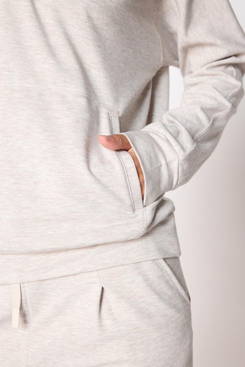 Serene Recycled Polyester TENCEL™ Modal Relaxed Hoodie with Placket
