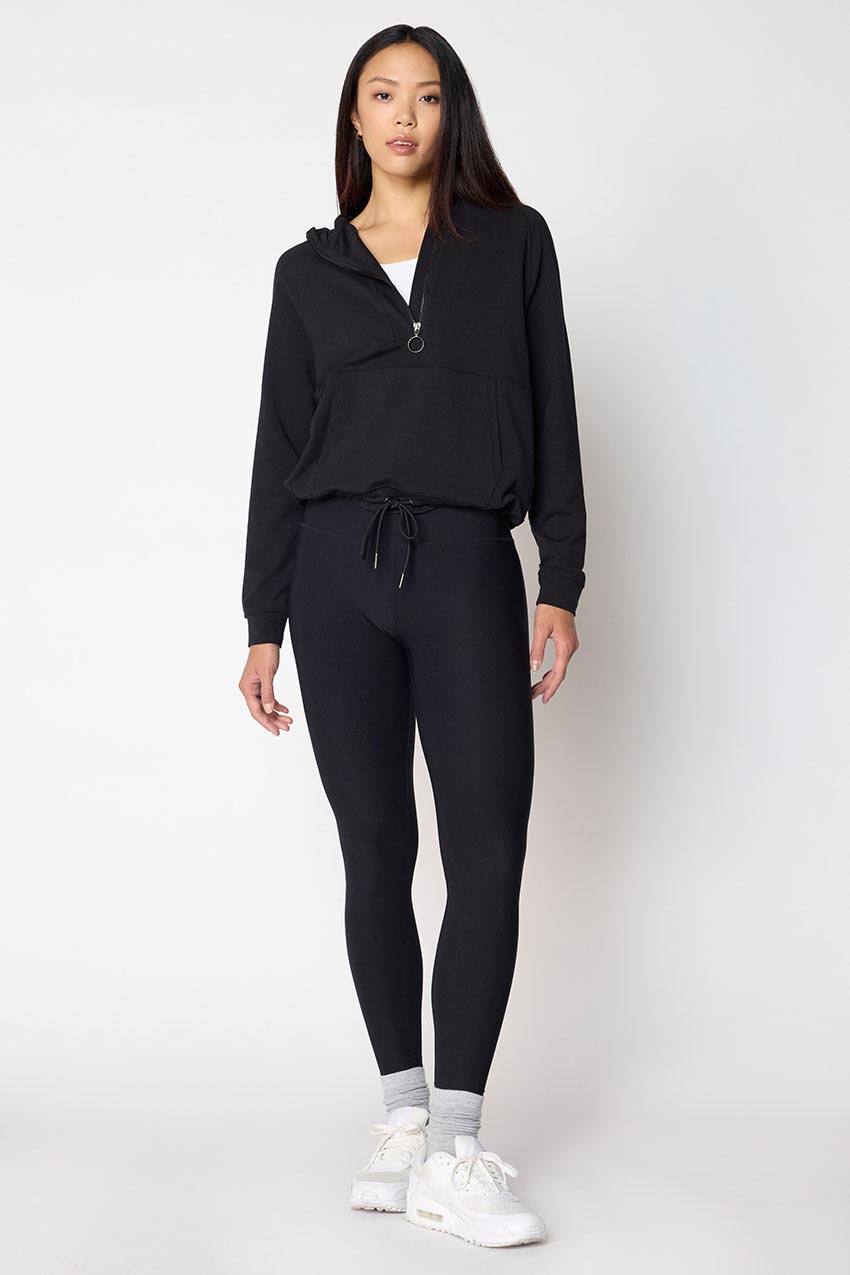 Balance TENCEL™ Half Zip Hoodie with Hem Drawcord