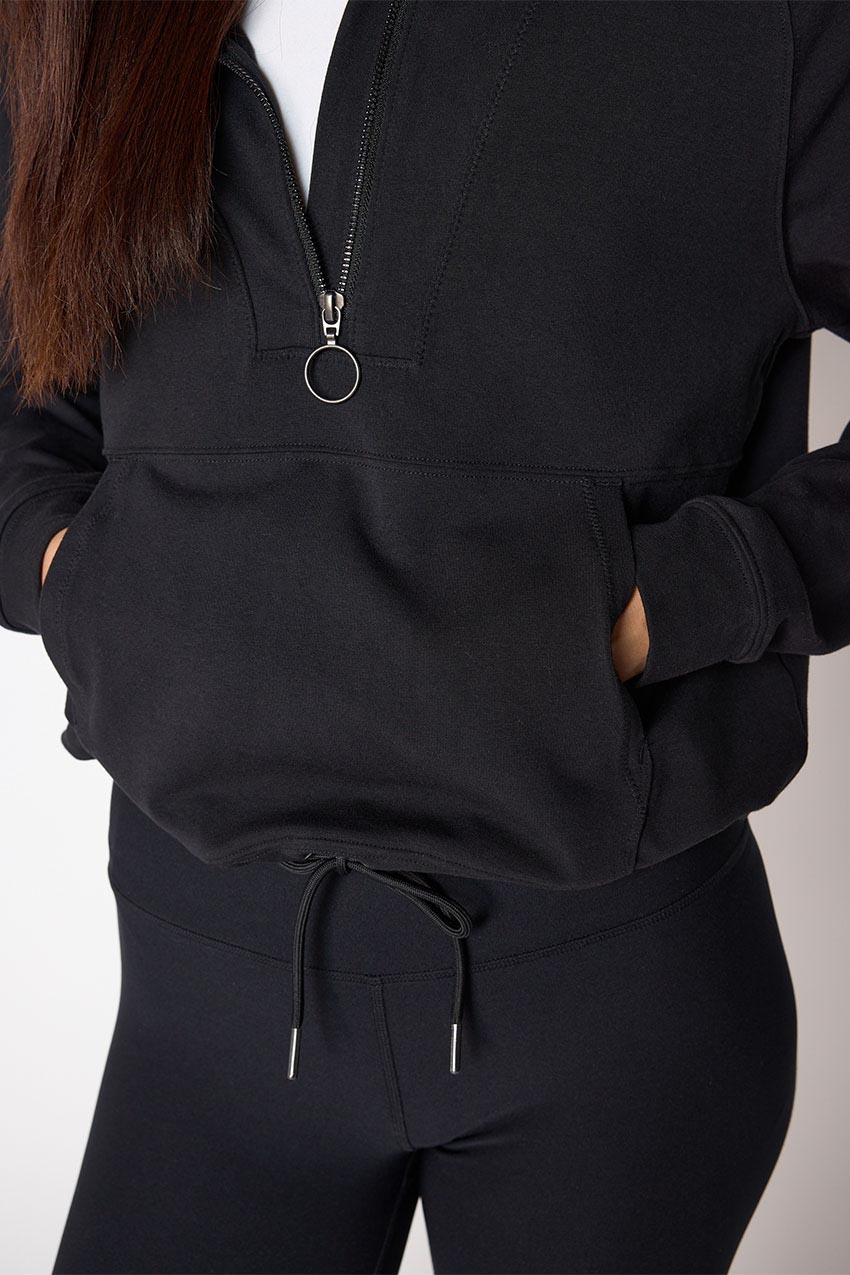 Balance TENCEL™ Half Zip Hoodie with Hem Drawcord