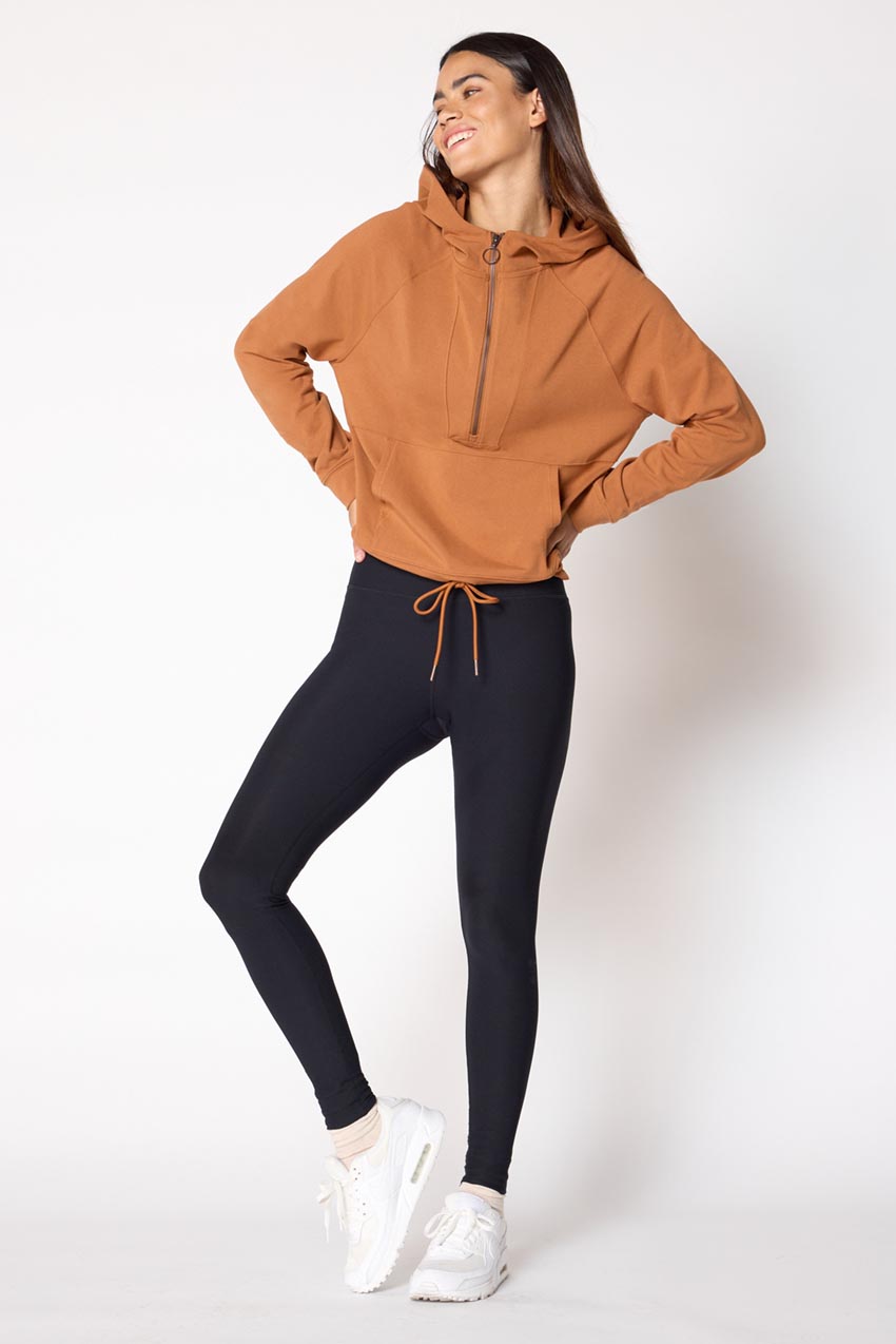 Balance TENCEL™ Half Zip Hoodie with Hem Drawcord