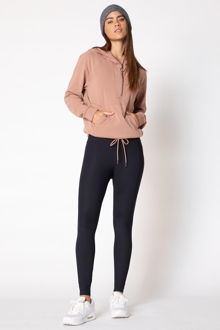 Balance TENCEL™ Half Zip Hoodie with Hem Drawcord