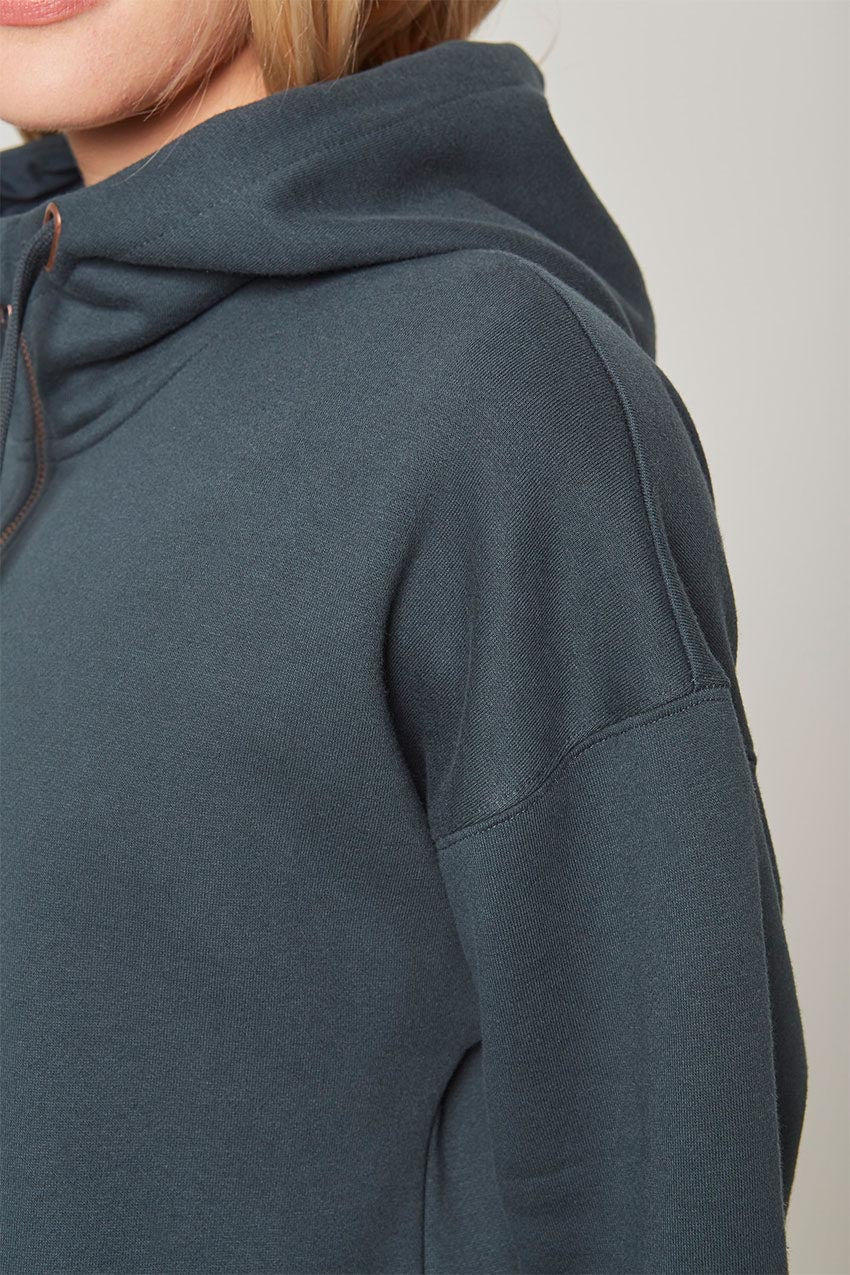 Ease Organic Cotton Recycled Polyester Oversized Zip-Up Hoodie - Sale